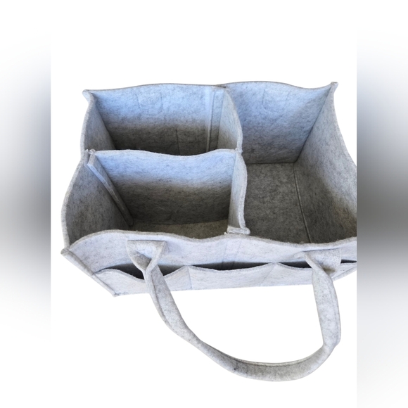 Gray Felt Tote Organizer - Picture 2 of 8